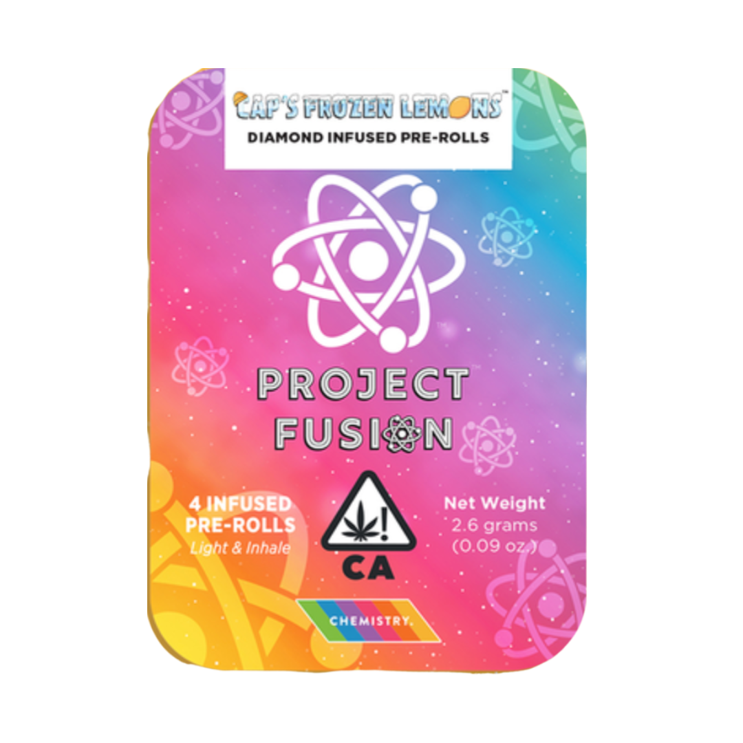 CAPS FROZEN LEMONS DIAMOND INFUSED PREROLL PACK Corners...