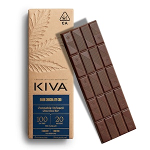 Kiva - DARK CHOCOLATE BAR CBD 5:1