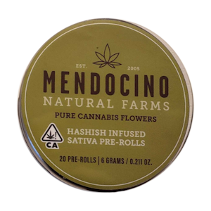Mendocino natural farms - 20PK SATIVA HASHISH INFUSED PREROLLS