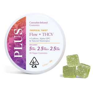 Plus - TROPICAL TWIST FLOW THCV GUMMIES