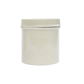 CERAMIC FLOWER CANISTER